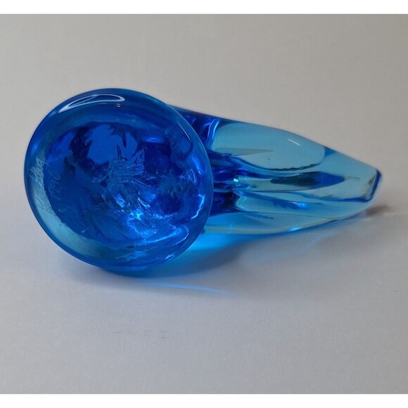 Vintge 1990 Blue Bird Ron Roy Signed Paper Weight Collectible Art Round Base - Picture 5 of 8